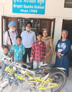 Cycles donated to needy students